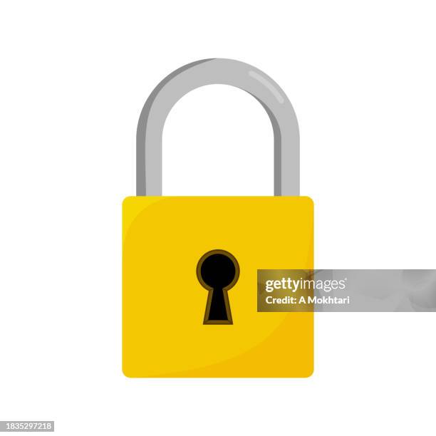 ilustrações de stock, clip art, desenhos animados e ícones de padlock icon and illustration. - fechadura