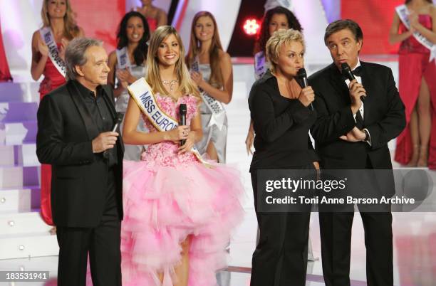 Michel Sardou, Alexandra Rosenfeld, Muriel Robin and Jean-Pierre Foucault