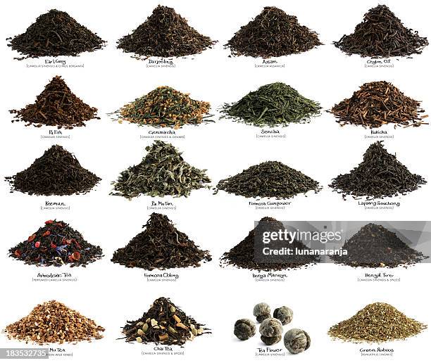 de té. xxl - hojas de té secas fotografías e imágenes de stock