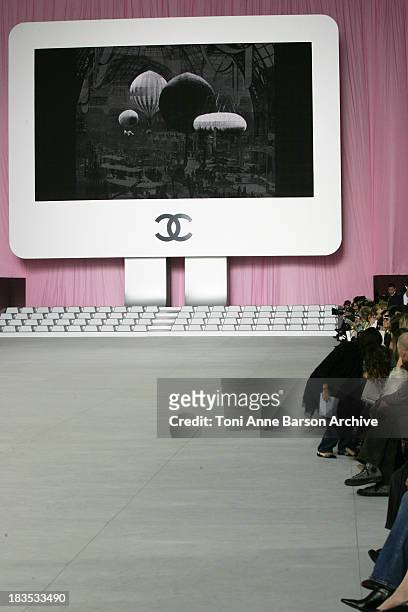 Atmosphere during Paris Fashion Week - Pret a Porter Spring/Summer 2006 - Chanel - Front Row at Grand Palais in Paris, France.