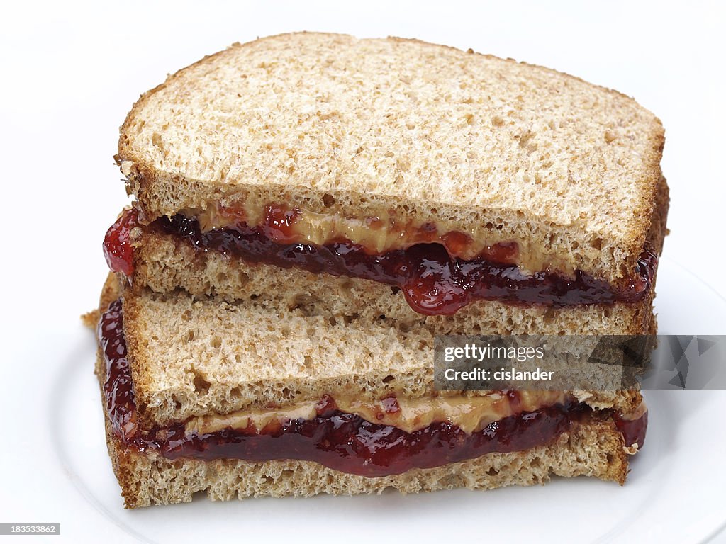 PB&J Sandwich on Whole Wheat