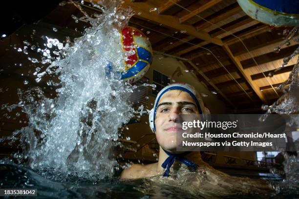 Dawson High School water polo player Travis Thames poses for a portrait at Pearland Natatorium on Monday, Nov. 20, 2023 in Pearland. Thames is the...