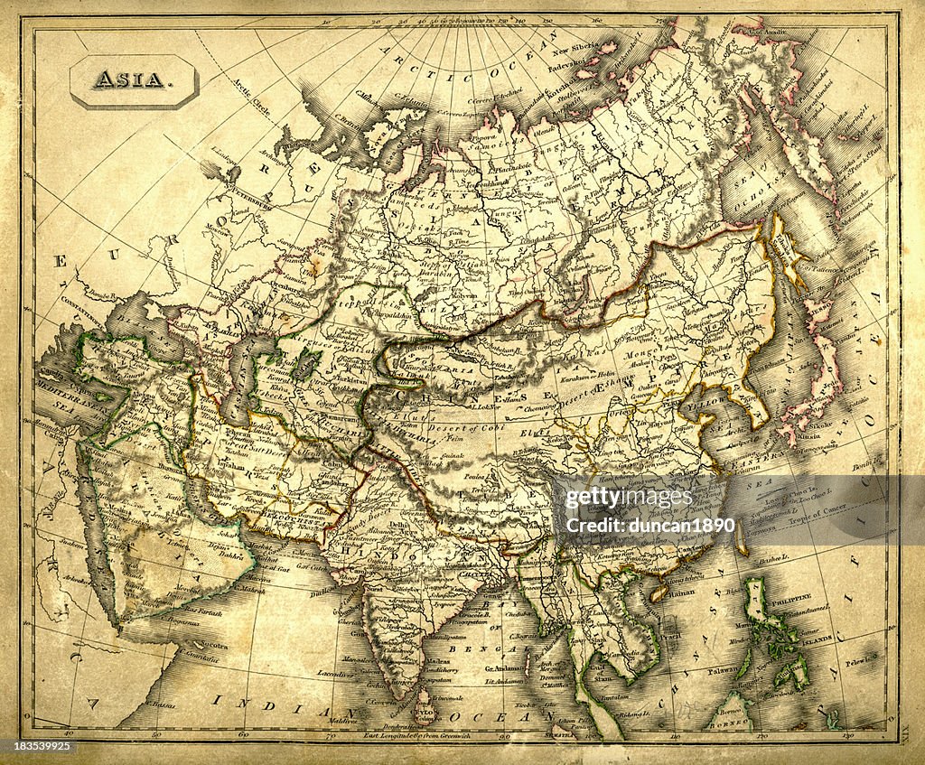 Antquie Map of Asia