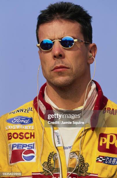 Portrait of Scott Pruett from the United States, driver of the Brahma Patrick Racing Reynard 97i Ford XD during practice for the Championship Auto...