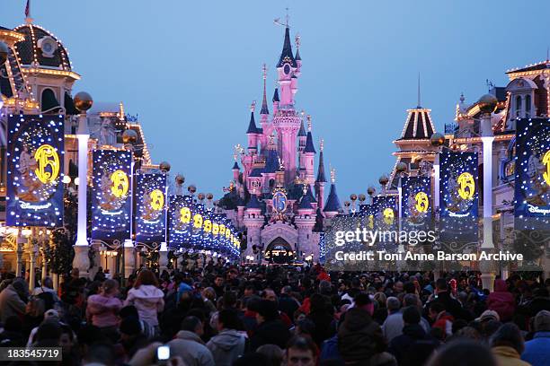 Atmosphere - Sleeping Beauty Castle during Disneyland Paris - 15th Anniversary Celebration at Disneyland Paris in Marne-La-Vallee / Paris, France.