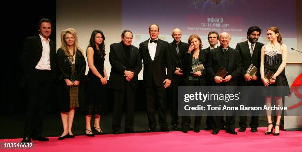 Robert Hossein, HSH Prince Albert II of Monaco, Marie-Josee Croze and award winners