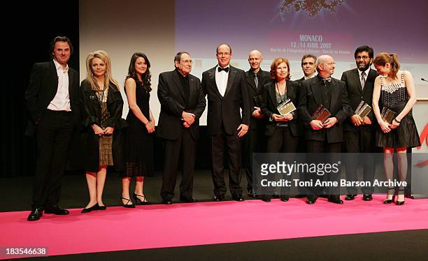 Robert Hossein, HSH Prince Albert II of Monaco, Marie-Josee Croze and award winners