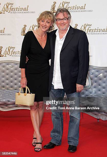 Cecile Auclert and Christian Rauth attend the TF1 party on the fourth day of the 2008 Monte Carlo Television Festival held at Grimaldi Forum on June...