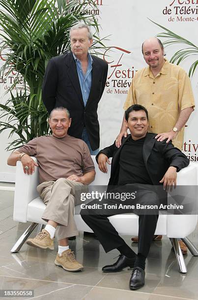 August Schellenberg and Adam Beach during 2007 Monte Carlo TV Festival - Bury my Heart at Wounded Knee Photocall at Grimaldi Forum in Monte Carlo,...