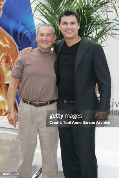 August Schellenberg and Adam Beach during 2007 Monte Carlo TV Festival - Bury my Heart at Wounded Knee Photocall at Grimaldi Forum in Monte Carlo,...