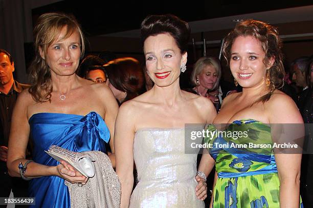 Mistress of Ceremony Kristin Scott Thomas and Hannah Olivennes attend the Opening Night Dinner at the Hotel Majestic during the 63rd Annual...