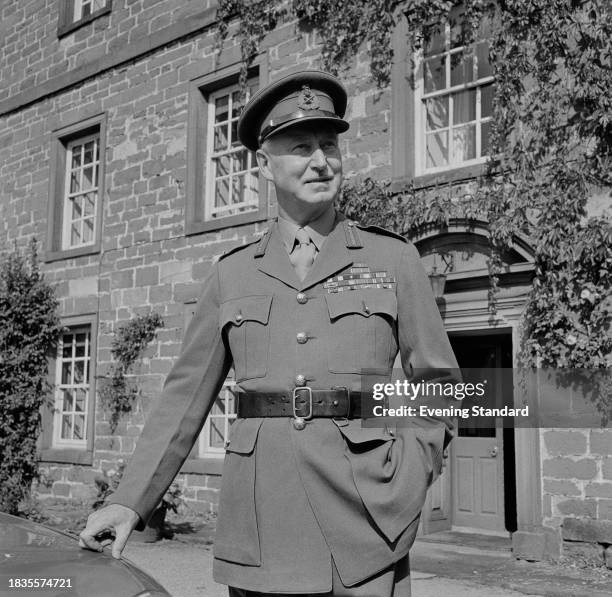 Retired Major General Sir John Kennedy dressed in military uniform, November 25th 1957.