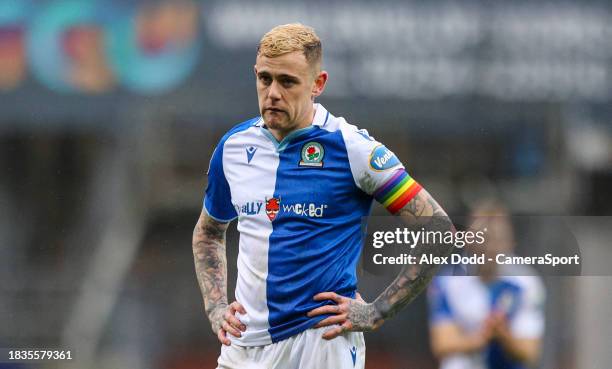 Blackburn Rovers' Sammie Szmodics reacts during the Sky Bet Championship match between Blackburn Rovers and Leeds United at Ewood Park on December 9,...