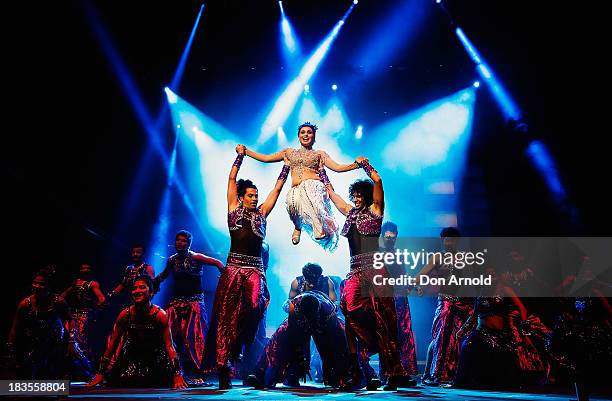 Bollywood actor Rani Mukerji performs live on stage at Allphones Arena on October 7, 2013 in Sydney, Australia. This performance of 'Temptation...