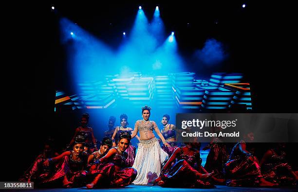 Bollywood actor Rani Mukerji performs live on stage at Allphones Arena on October 7, 2013 in Sydney, Australia. This performance of 'Temptation...