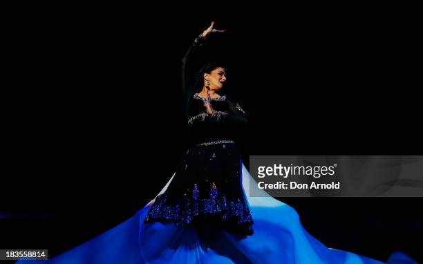 Bollywood actor Rani Mukerji performs live on stage at Allphones Arena on October 7, 2013 in Sydney, Australia. This performance of 'Temptation...