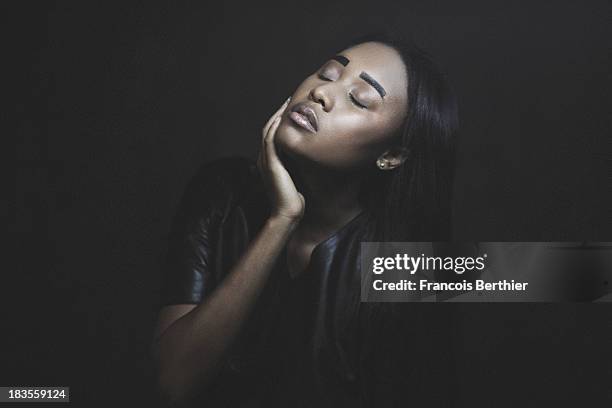 Singer VV Brown is photographed for Self Assignment on October 2, 2013 in Paris, France.