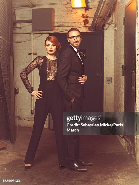 Singers Elodie Frege and Christophe Willem are photographed for Paris Match on September 19, 2013 in New York City.