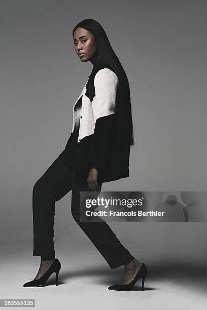 Singer VV Brown is photographed for Self Assignment on October 2, 2013 in Paris, France.