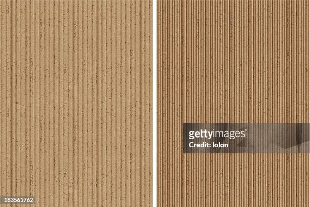 seamless cardboard background - corrugated cardboard stock illustrations