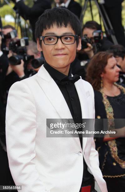 Zi Yi attends the Palme d'Or Closing Ceremony held at the Palais des Festivals during the 63rd Annual International Cannes Film Festival on May 23,...