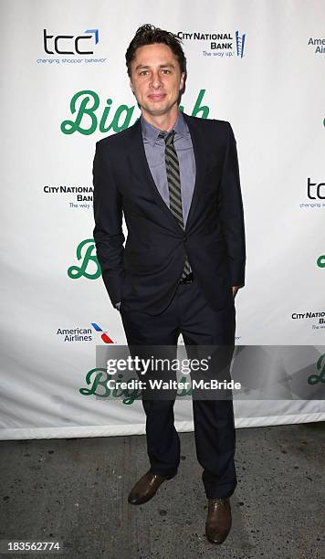 Zach Braff aattends the "Big Fish" Broadway Opening Night at Neil Simon Theatre on October 6, 2013 in New York City.