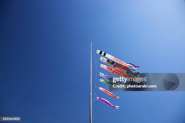 japanese koinobori - koinobori stock pictures, royalty-free photos & images