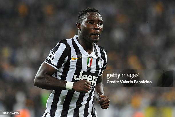 Kwadwo Asamoah of Juventus looks on during UEFA Champions League Group B match between Juventus and Galatasaray AS at Juventus Arena on October 2,...