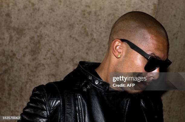 Dutch national team player Nigel de Jong arrives at Huis ter Duin in Noordwijk, The Netherlands, on October 7 2013, in preparation for the Brazil...