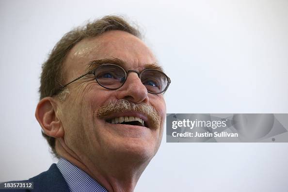 Professor Randy Combs University of California, Berkeley professor Randy Schekman looks on ...
