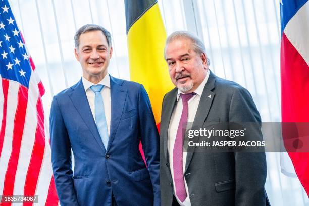 Prime Minister Alexander De Croo and Wim Dillen pictured during a visit to Houston, Texas and Atlanta, Georgia, in the USA, Saturday 09 December...