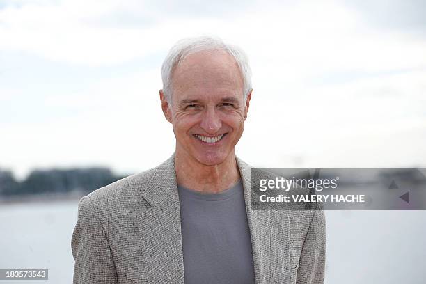 Actor Michael Gross poses during a photocall for the TV series "Call me Fitz" as part of the Mipcom international audiovisual trade show at the...
