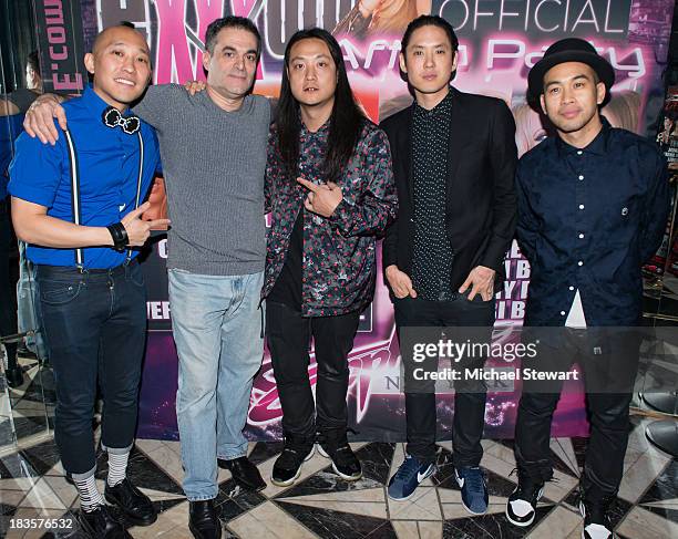 Prohgress, Billy Bonds, J-Splif, Kev Nish and DJ Virman of Far East Movement attend the SINS eXXXotica After Party at Sapphire New York on October 6,...