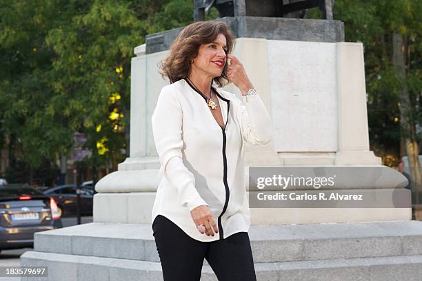 Madrid Mayor Ana Botella attends the inauguration of the "Velazquez Y La Familia de Felipe IV" exhibition at the El Prado museum on October 7, 2013...