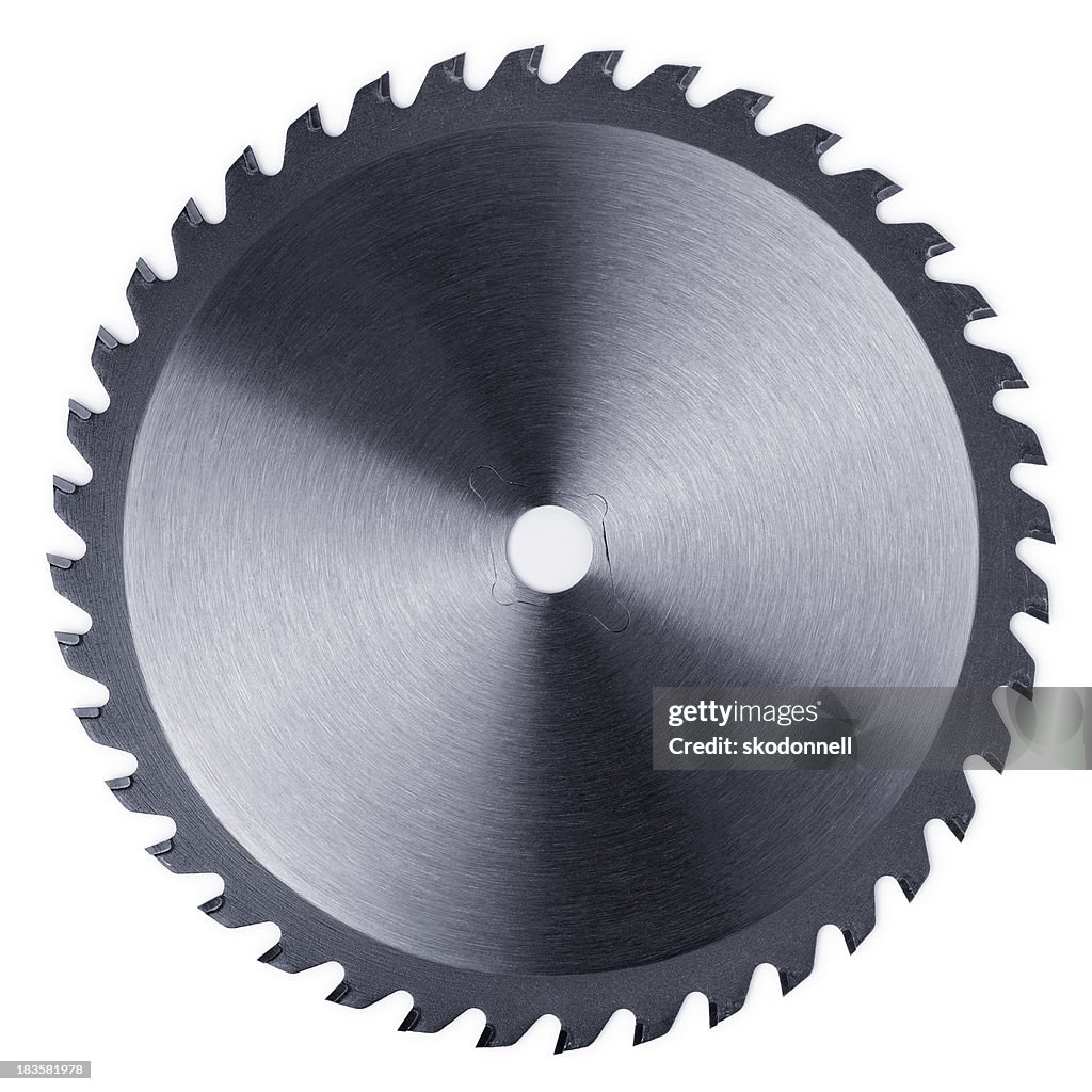 Circular Saw Blade on White