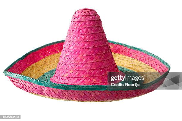 hats: mexican sombrero - sombrero hat stockfoto's en -beelden