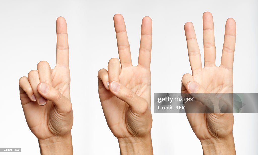 One, Two, Three - Counting with Fingers (XXXL)