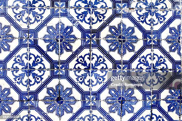 old lisbon tiles , azulejos - portuguese culture bildbanksfoton och bilder