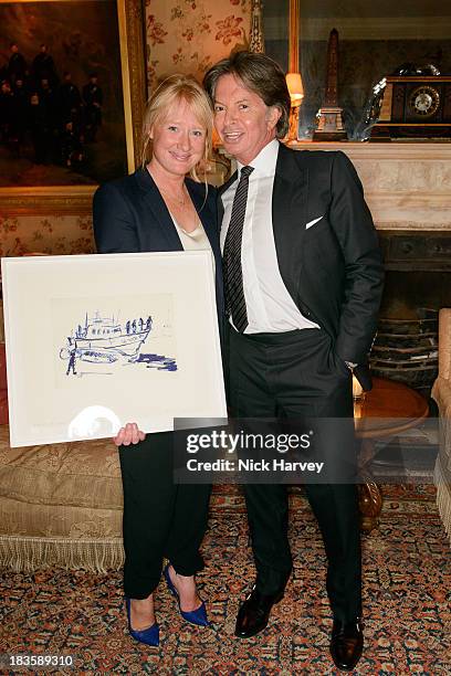 Nicola Stephenson and Richard Caring attend Nicola and James Stephenson, Tracey Emin and Johnny Bergius - VIP Party at Mark's Club on October 7, 2013...