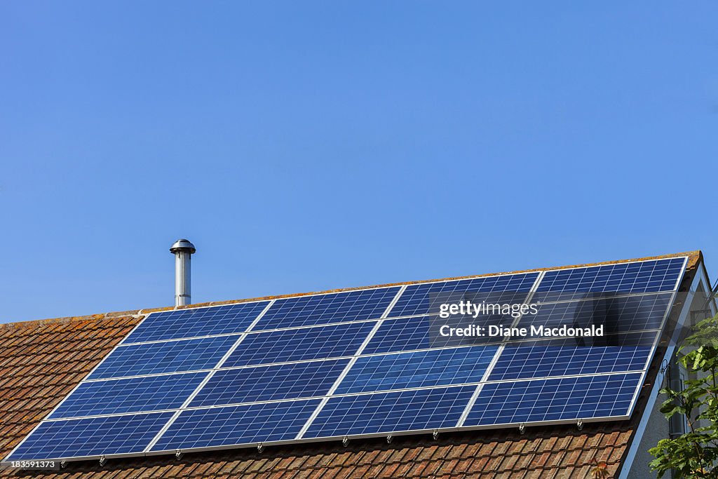 Solar Panels on a Rooftop