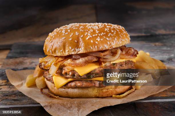 smashed ground chicken cheese burger - turkey burger stock pictures, royalty-free photos & images