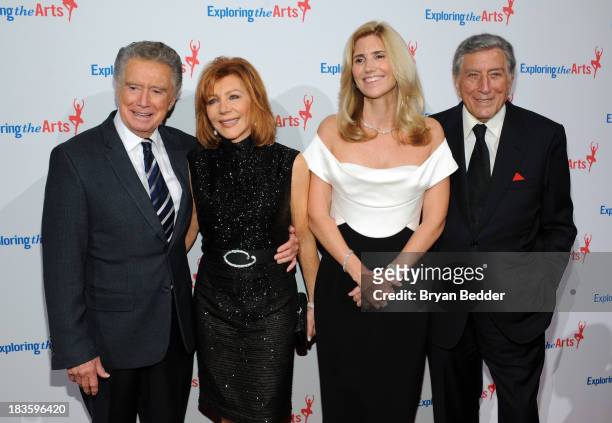 Regis Philbin, Joy Philbin, Susan Benedetto and Tony Bennett attend "Exploring the Arts Gala" to support arts education in public high schools at...