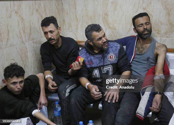 Group of Palestinians who were arrested by Israeli soldiers in the Shucaiyye District in the east of Gaza were treated at the Aqsa Martyrs Hospital...