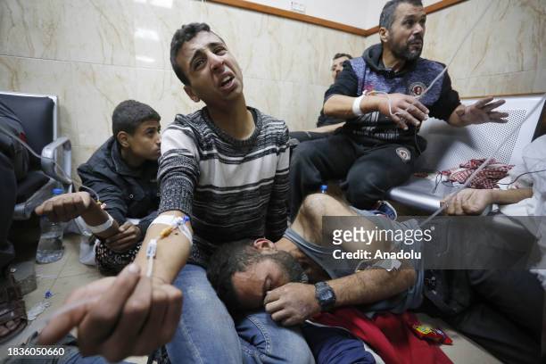Group of Palestinians who were arrested by Israeli soldiers in the Shucaiyye District in the east of Gaza were treated at the Aqsa Martyrs Hospital...