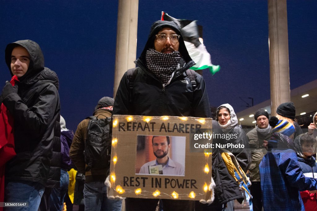 Pro-Palestine Demonstration in Cologne Following U.S. Veto of UN Resolution for Ceasefire