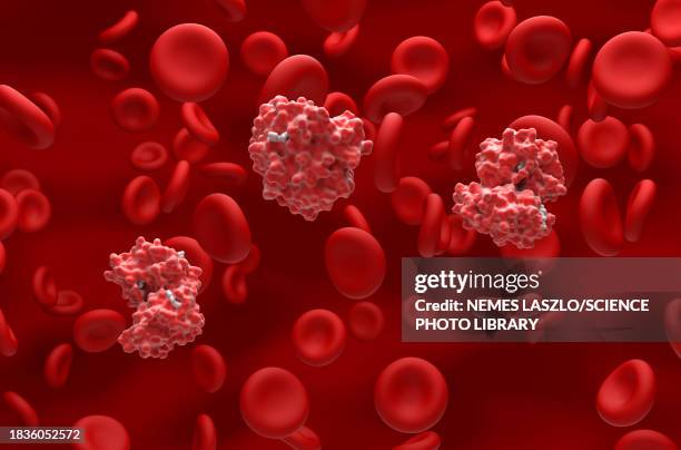haemoglobin, illustration - hämoglobin stock-grafiken, -clipart, -cartoons und -symbole