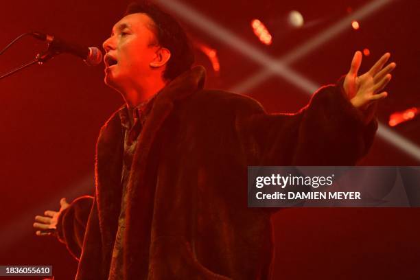 Singer of Japanese band Heavenphetamine Hiroki performs on stage during the "Les Trans Musicales" music festival in Rennes, western France on...