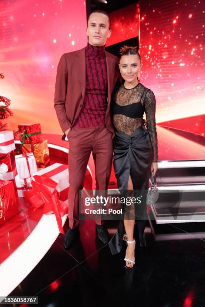 Alexander Zverev and Sophia Thomalla during the Ein Herz fuer Kinder charity gala at Studio Berlin Adlershof on December 09, 2023 in Berlin, Germany