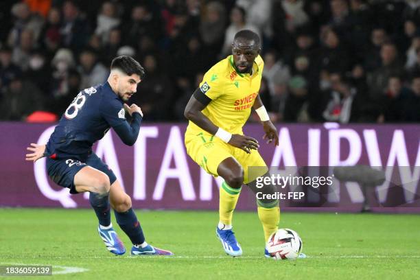 Carlos SOLER BARRAGAN - 17 Moussa SISSOKO during the Ligue 1 Uber Eats match between Paris Saint Germain and Football Club de Nantes at Parc des...