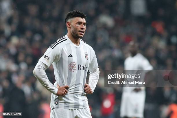 Alex Oxlade-Chamberlain of Besiktas looks on during the Turkish Super League match between Besiktas and Fenerbahce at Besiktas Park Stadium on...